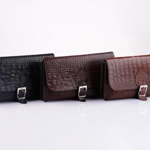 کیف چرم طبیعی مدل شمعدونی