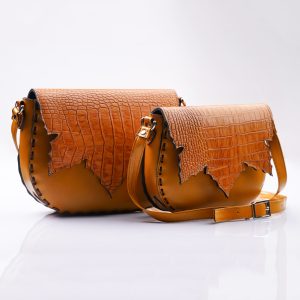 کیف چرم طبیعی مدل بنفشه